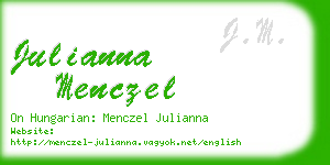 julianna menczel business card